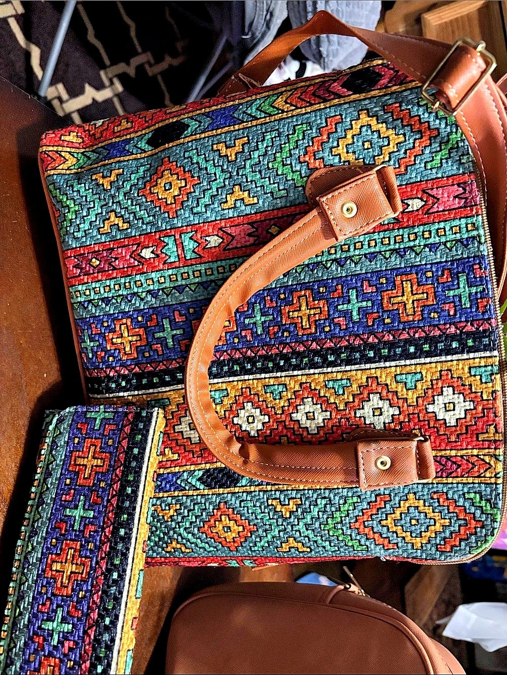 Geometric Shoulder Bag in Multicolor